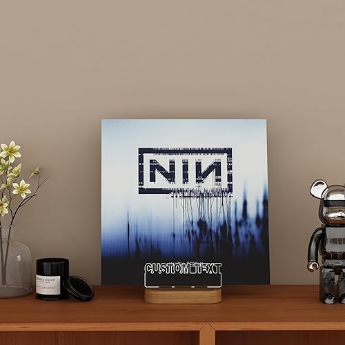 Miniatura 39 de YuanDian Soporte personalizado para discos de vinilo, soporte para discos de vinilo, soporte de acrílico de madera para almacenamiento de discos