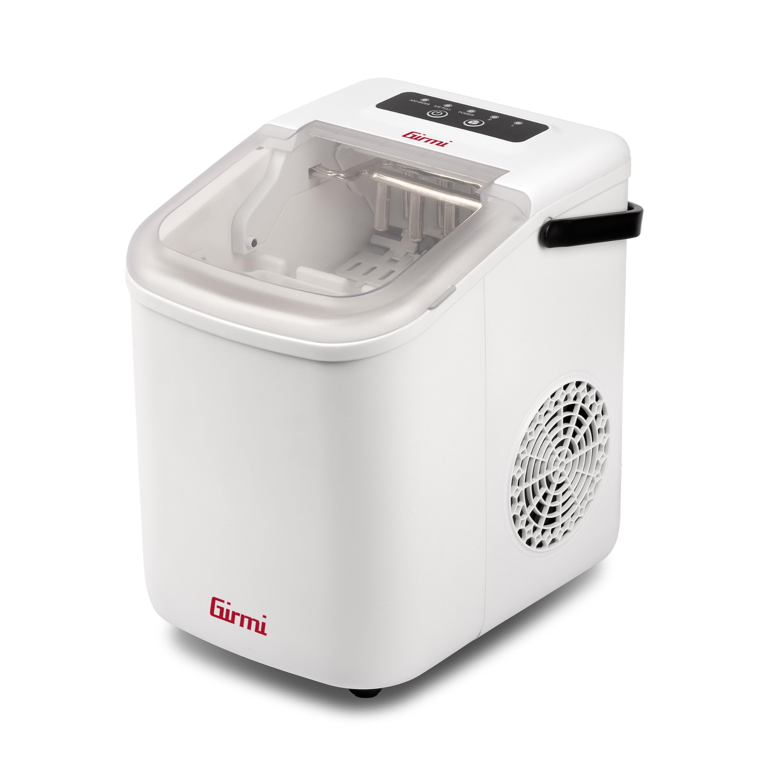 Girmi GH74 Fabbricatore di Ghiaccio,​1100 cubetti x 24h, Spegnimento automatico, Accessori inclusi, Bianco