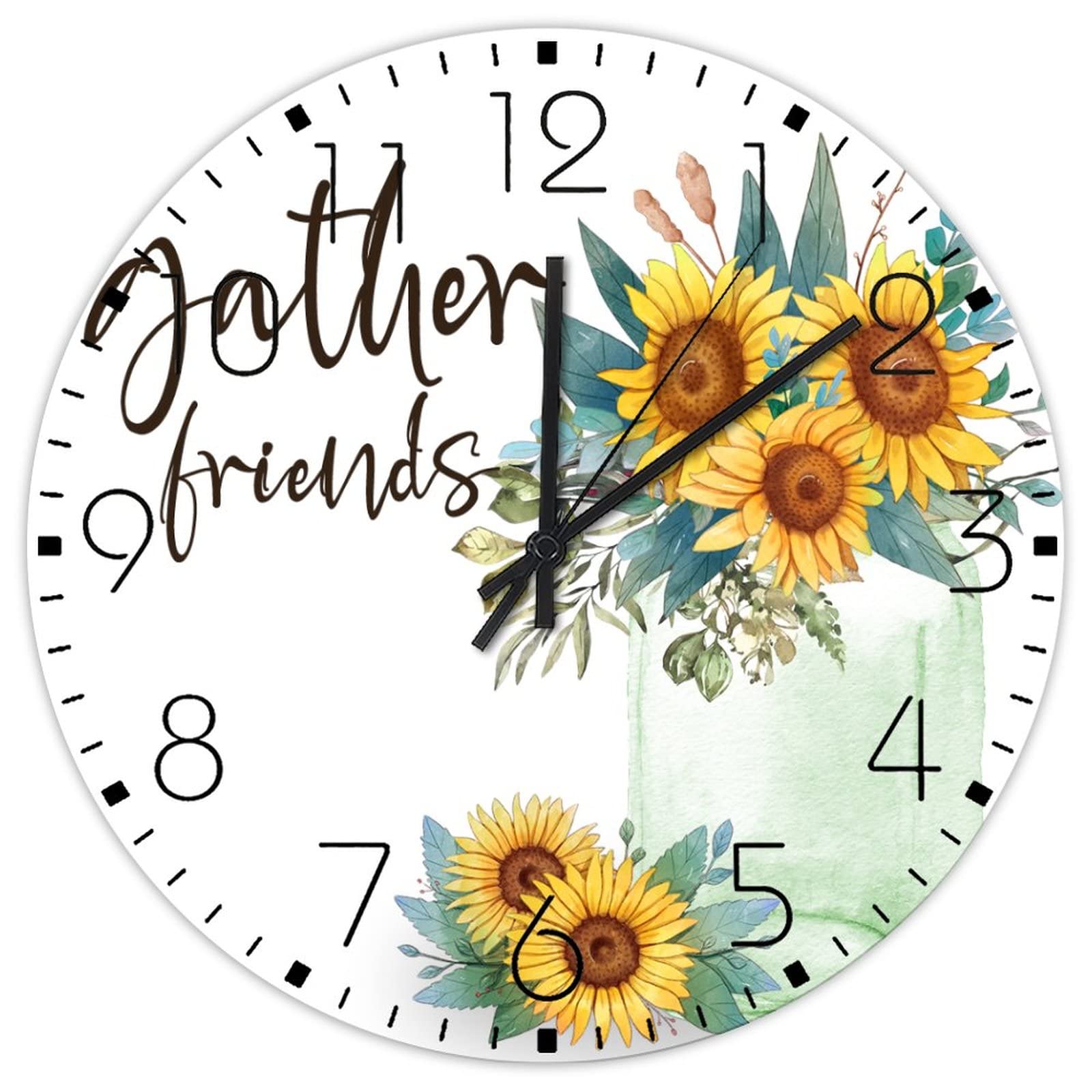 Horloges murales en bois peinture fleur pour sublimer un mur vide