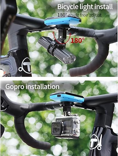 Miniatura 7 de KOOTU Soporte para computadora de bicicleta de aleación de aluminio para manillar integrado compatible con Garmin Edge, Wahoo Elemnt, Bryton,