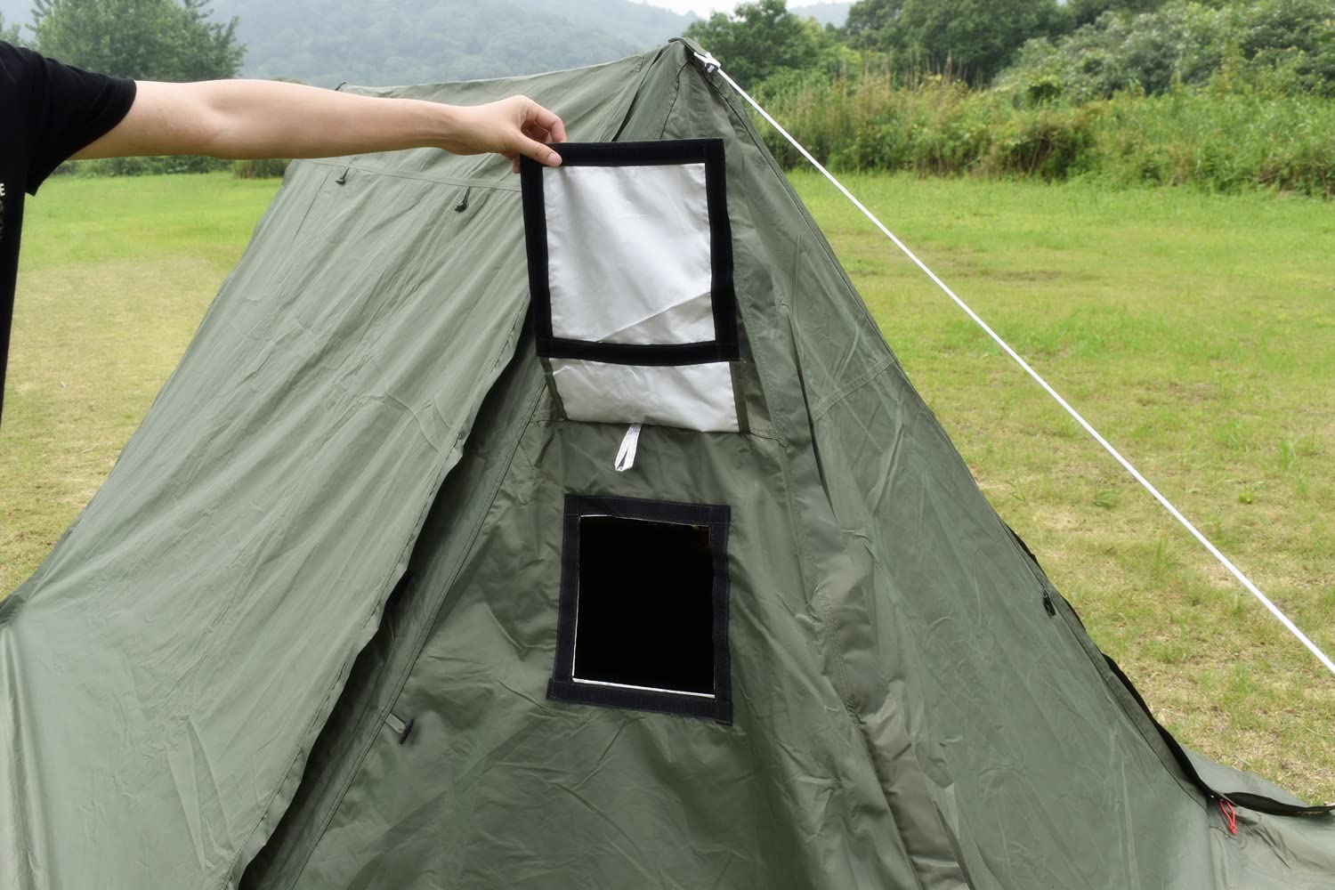 Amazon | タープテント パップテント 軍幕 ポール4本 付属 全面フル