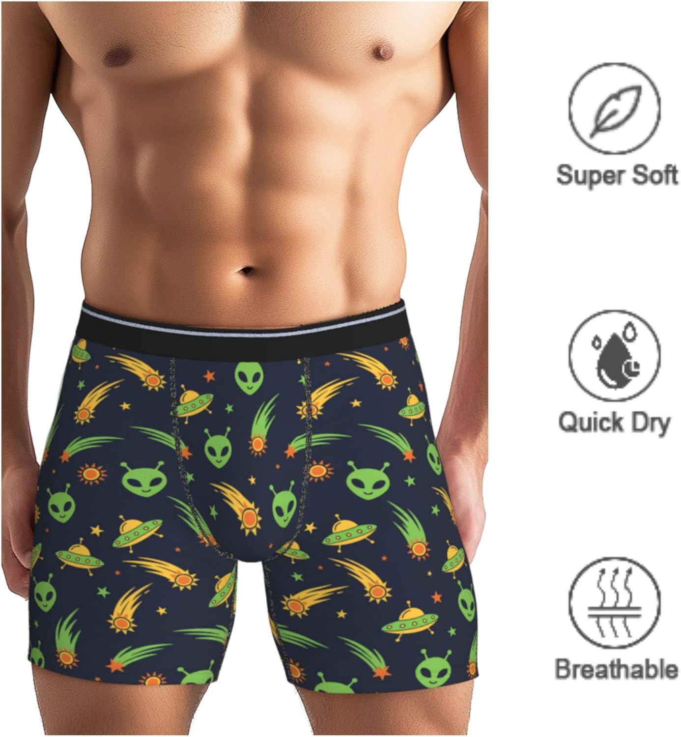 Men's Funny Boxer Brief Breathable Stretch Underwear Fun Novelty Gift For Men - Image 5