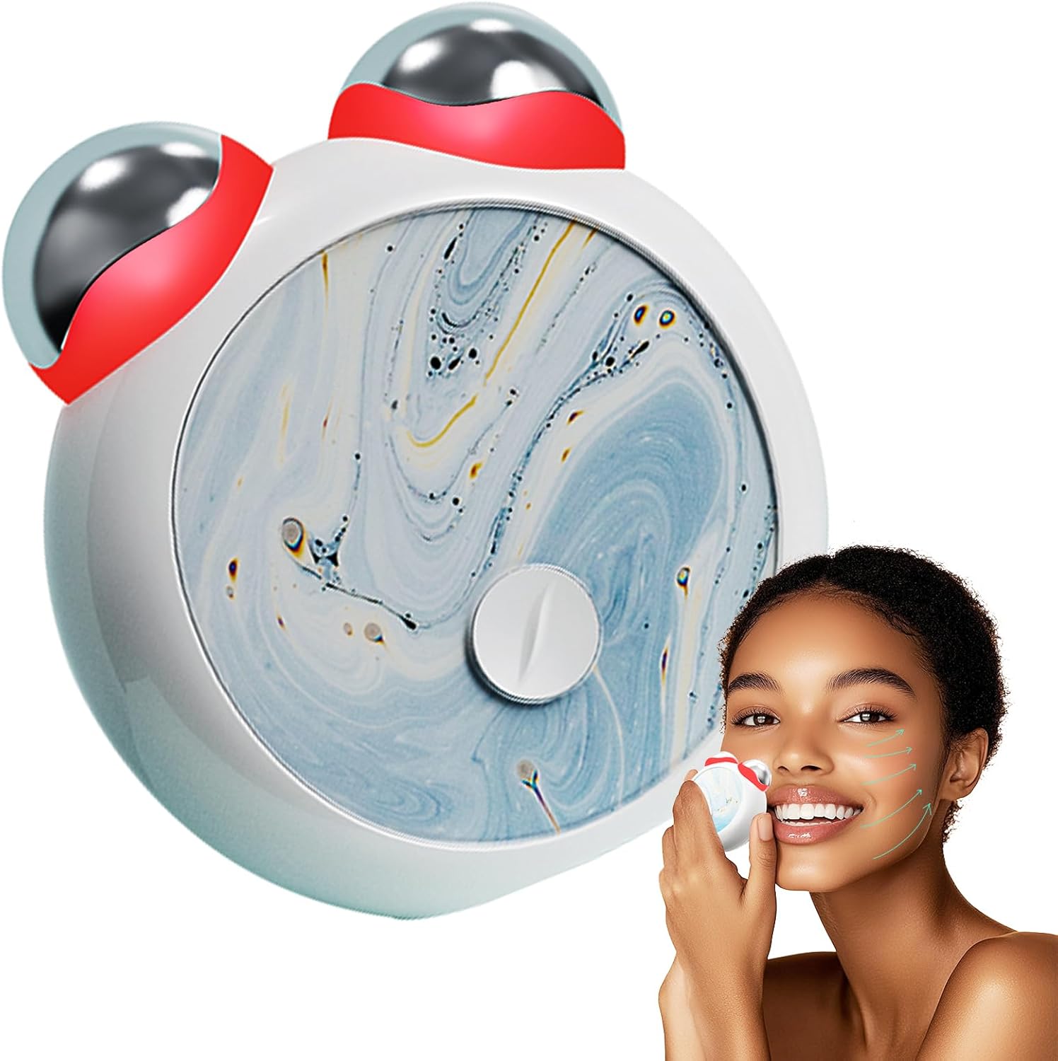 Two-Tone Light Microcurrent Facial Device Blue Light Enhances Ability to Lift Face and Tighten Skin Massager for Face Skin Tightening Facial Wrinkle Equipment USB -White Two-Tone Light Microcurrent Facial Device Blue Light Enhances Ability to Lift Face and Tighten Skin Massager for Face Skin Tightening Facial Wrinkle Equipment USB -White