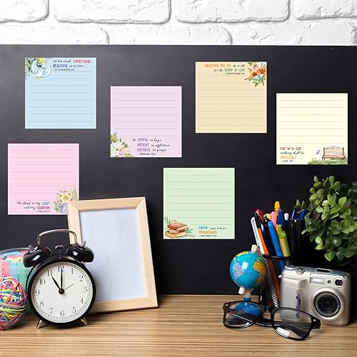 Miniatura 7 de Paquete de 30 notas adhesivas bíblicas  600 hojas de notas cristianas, notas adhesivas inspiradoras religiosas con versículos bíblicos, blocs de