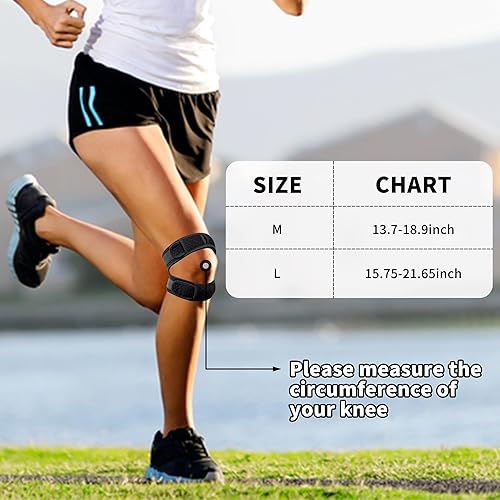 Miniatura 2 de Correa de soporte del tendón rotuliano, rodillera estabilizador de rótula para aliviar el dolor, correa ajustable para la articulación de la rodilla