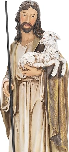 Miniatura 6 de Joseph's Studio by Roman, Colección Renaissance, figura de buen pastor de 10.5 pulgadas de alto, decoración del hogar, regalo devoto, inspiración