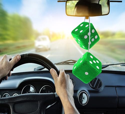 Vista 41 de Zento Deals 3" par de dados azules suaves con puntos blancos