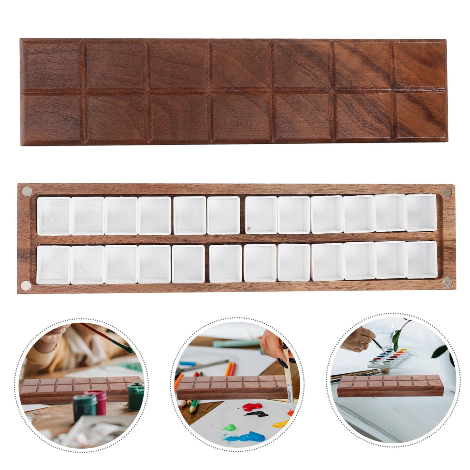 Operitacx 5pièces Boîte De Mélange De Couleurs pour Aquarelle De Pigments pour Artistes Pratique Et Légère Parfaite pour Transport Création Artistique