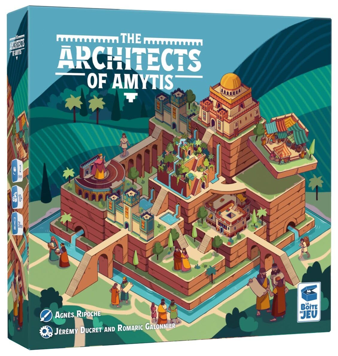 The Architects of Amytis | 2 Player Tile Placement Strategy Board Game | Compete to Build The Best City of Babylon for Queen Amytis | Takes Only 5