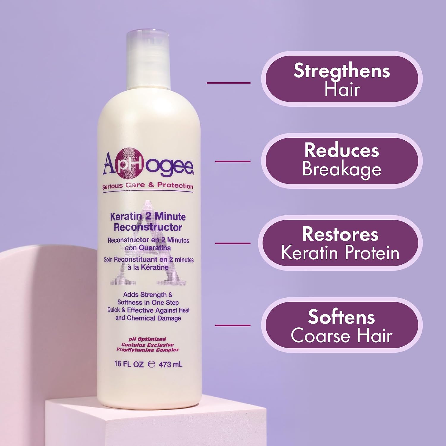Aphogee Intensive 2 Minute Keratin Reconstructor (16 fl oz) image 3