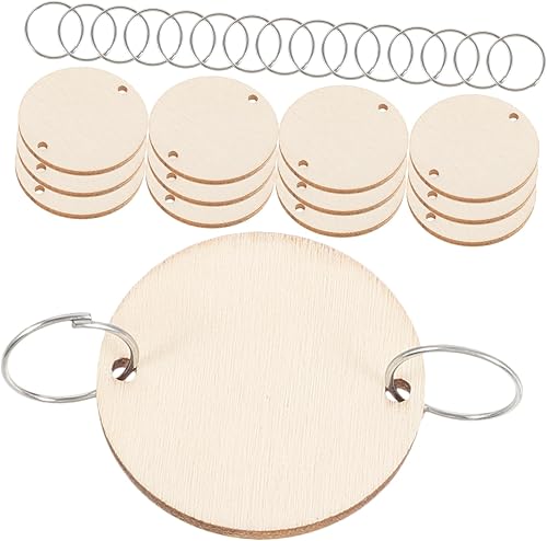 EXCEART 100 unidades de decoración navideña para decoración del hogar, etiquetas de madera, etiquetas redondas, etiquetas de regalo, etiquetas de