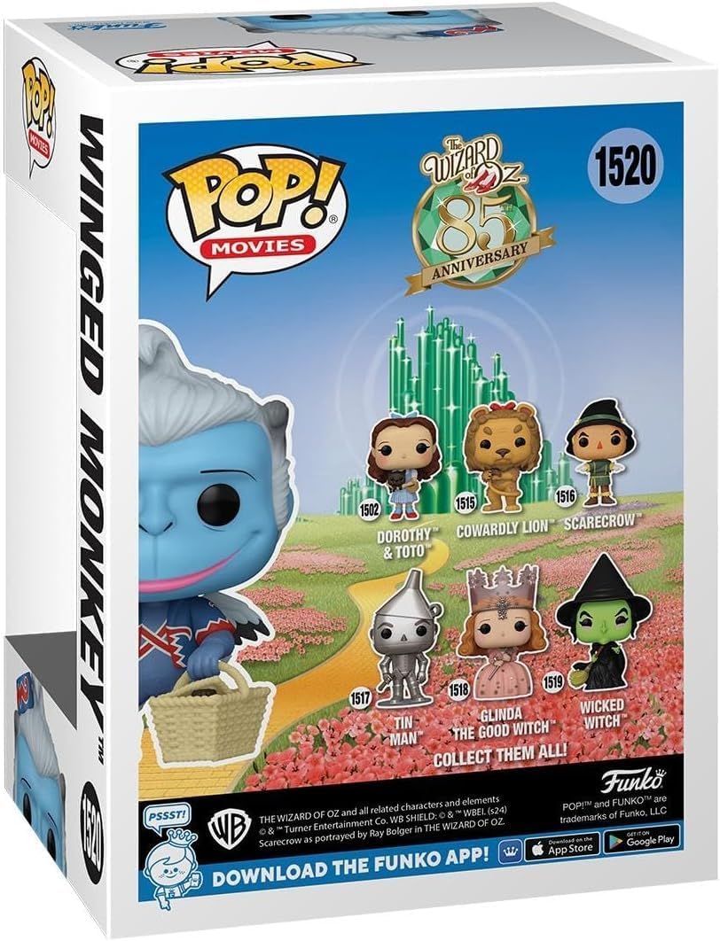 POP Movies: The Wizard of Oz 85th Anniversary - Winged Monkey Specialty Series Exclusive Funko Vinyl Figure (Bundled with Compatible Box Protector Case), Multicolor, 3.75 inches