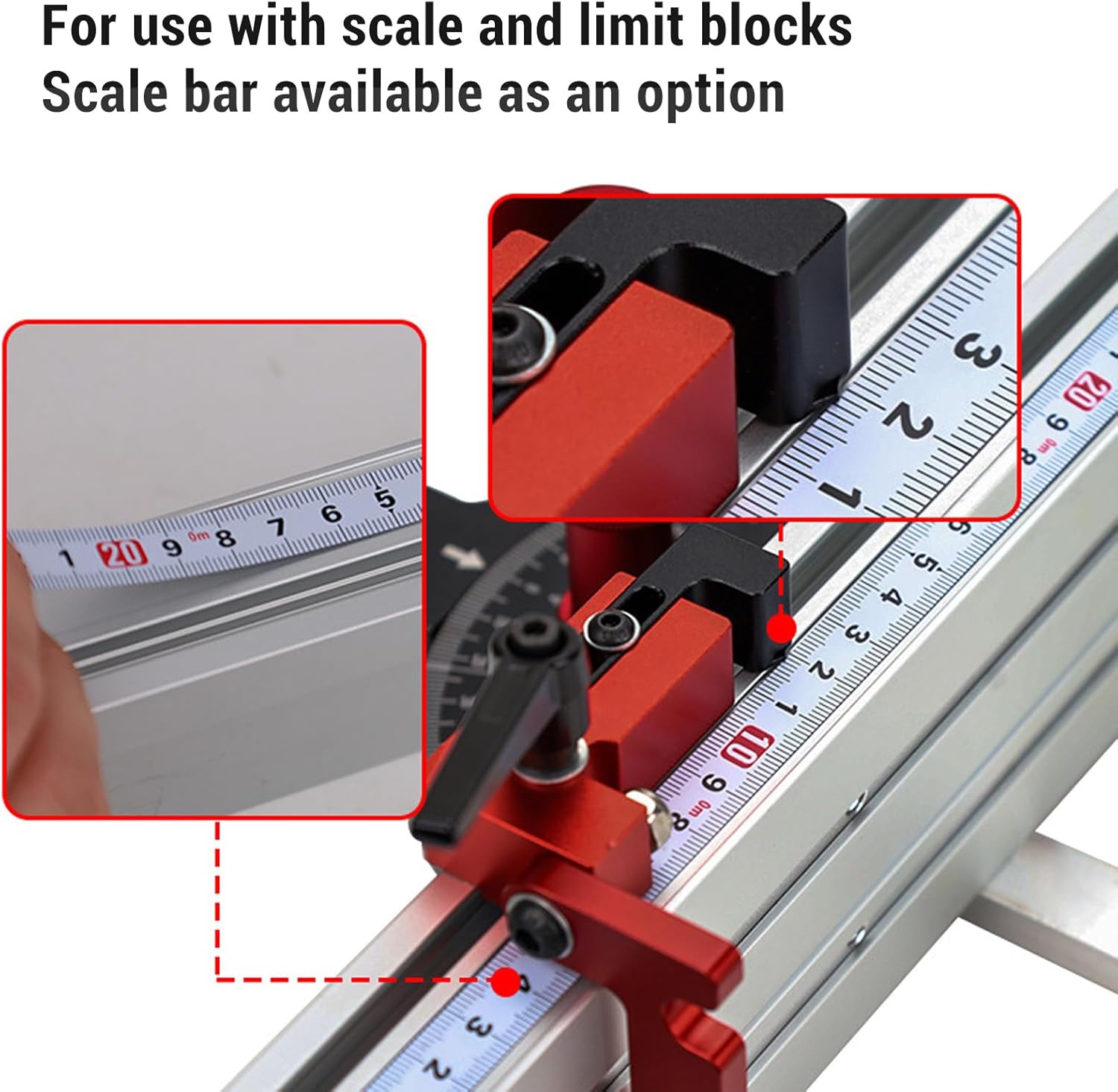 50-86cm Miter Extension Fence Adjutsable Miter Telescoping for Table Saw Band Saws