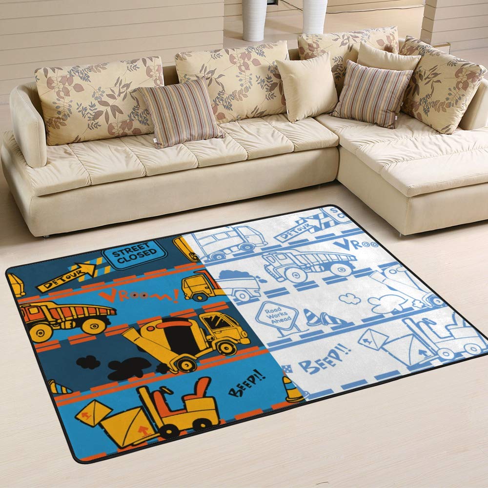 Tapis grunge texturé grand format et tapis durable facile à nettoyer