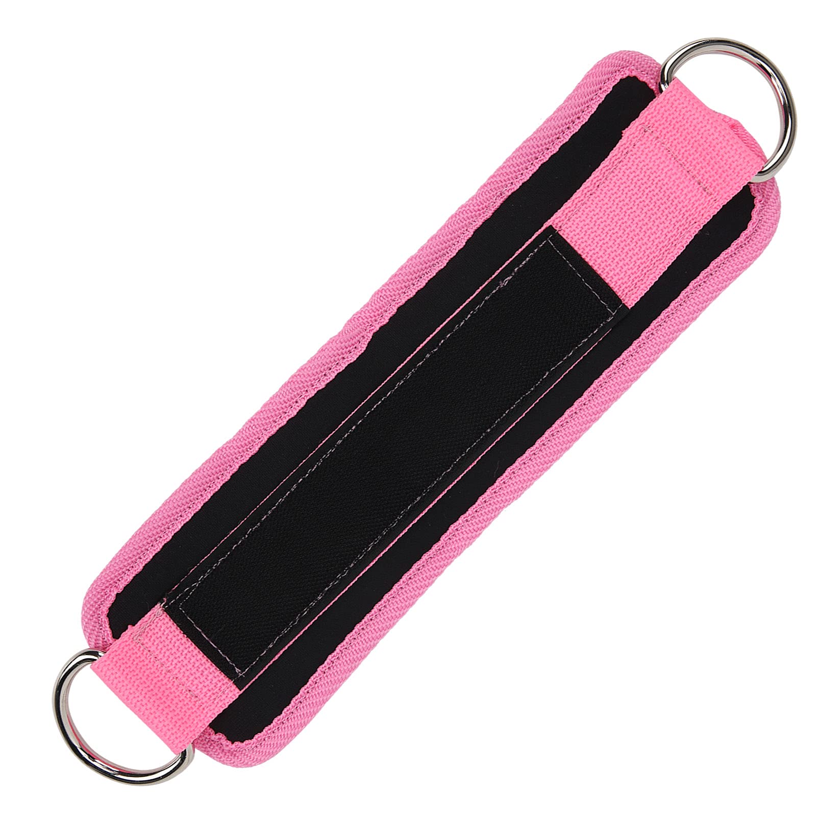 RiToEasysports Fitness Ankle Straps, Adjustable Leg Straps Neoprene Ankle Straps Glute Workouts for Cable Machine Double DRing (Pink) - Image 2