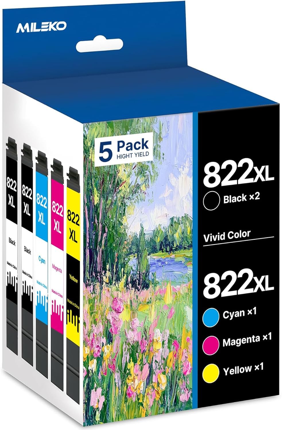 Amazon.com: Remanufactured 822XL Ink Cartridges Replacement for