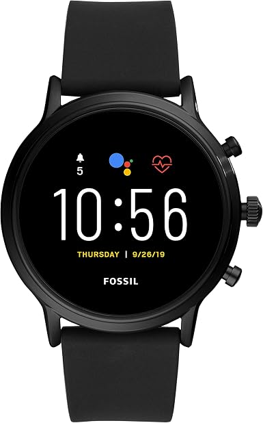 Fossil Smartwatch GEN 5E Connected da Uomo con Wear OS by Google, Frequenza  Cardiaca, Notifiche per Smartphone e NFC, con Cinturino in Silicone, Nero :  Amazon.it: Orologi