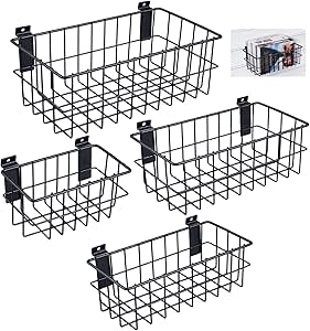Eaasty 4 Pcs Slatwall Basket Ventilated Metal Slatwall Baskets Mounted - View #10