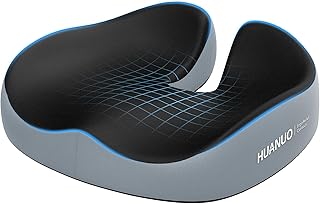 HUANUO Seat Cushion for Office Chairs, Extra Large Desk Chair Cushion for Back Pain Tailbone Pain Relief, Ergonomic Memory