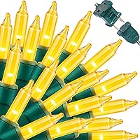 Vista 15 de LAMPHOME Decoración de Luces de Navidad azules superbrillantes extensibles, 150 luces, 31.9 pies, con certificación UL, juego de luces de cadena