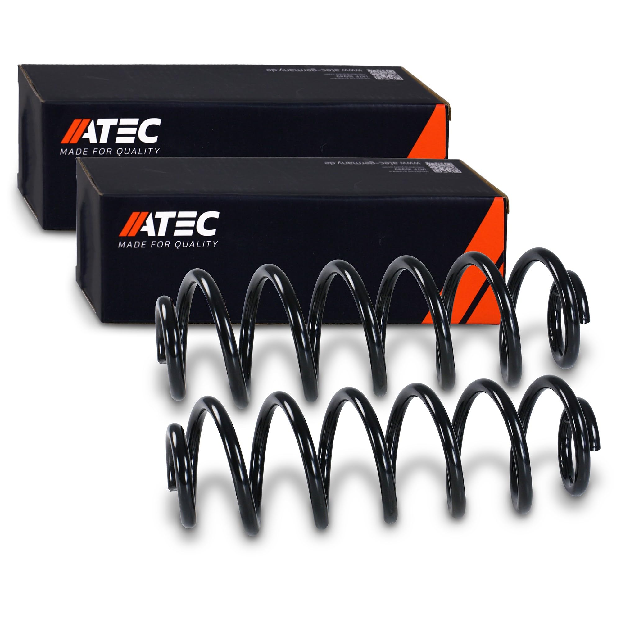ATEC Germany 2x Fahrwerksfeder hinten links & rechts Kompatibel mit SKODA SUPERB 2 (3T4), VW GOLF 5 Variant (1K5), TOURAN (1T3) (1T1, 1T2), EOS (1F7, 1F8)