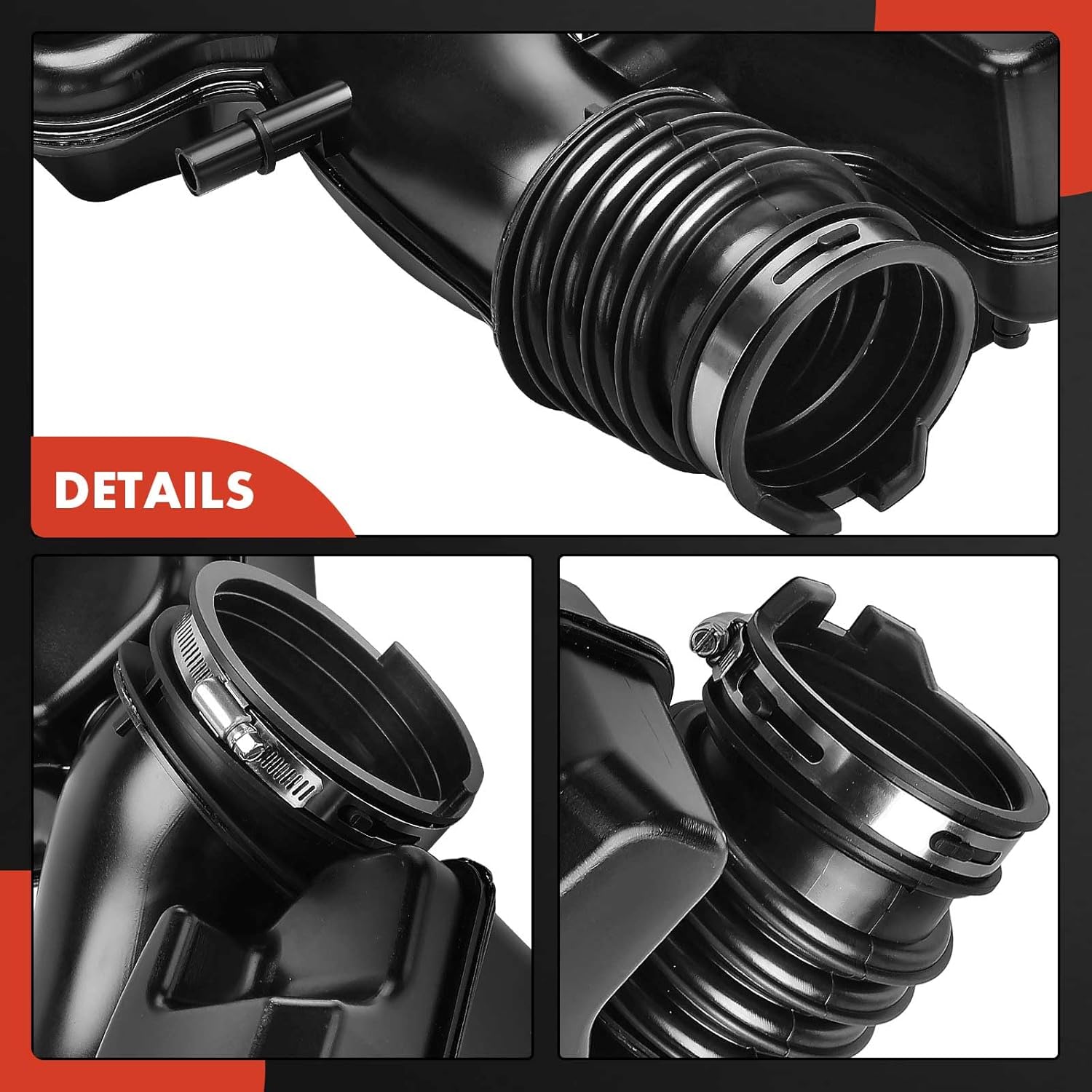 A-Premium Engine Air Clean Intake Tube Hose W/Clamps Compatible with Ford Explorer 11-19, Flex Taurus 13-19, Police Interceptor Sedan Utility 13-19 & Lincoln MKS 13-16, MKT 13-19, For# BB5Z9B659D