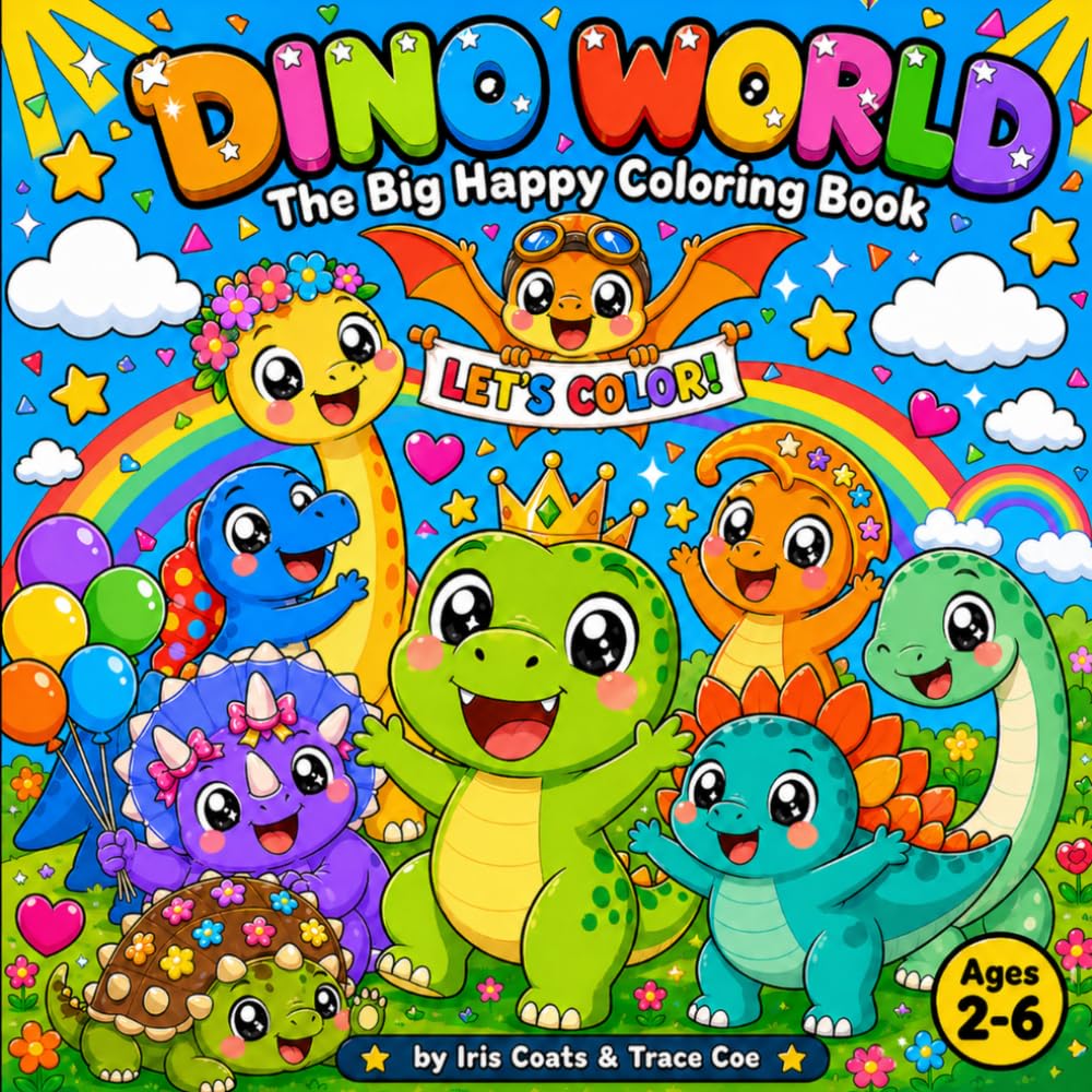 DINO WORLD: The Big Happy Coloring Book