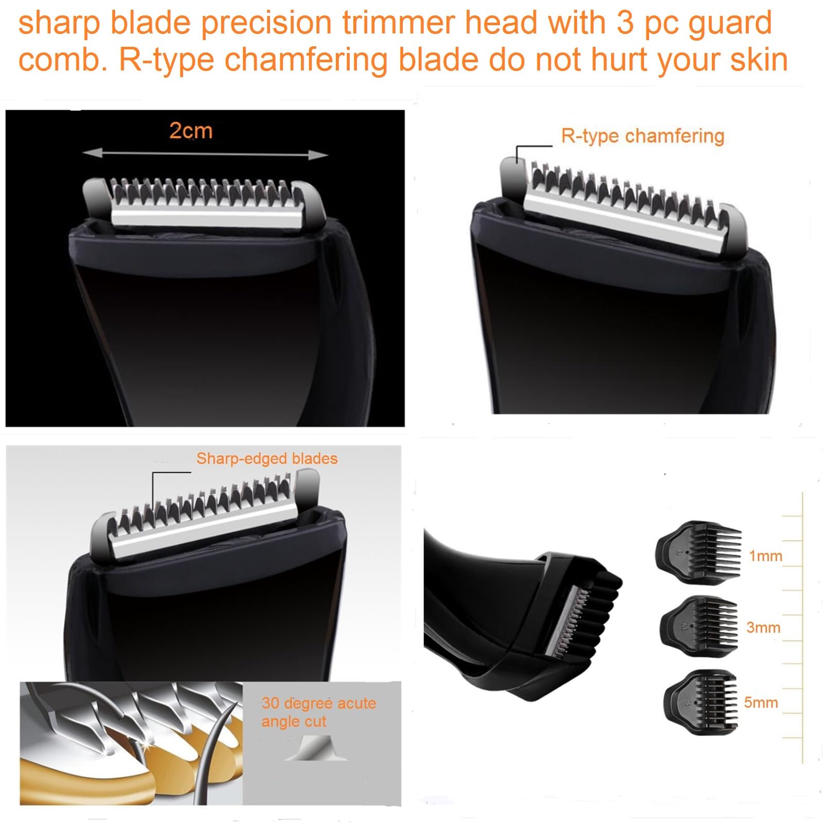 Rasoio pubico da uomo,Clipper intimo maschile,Rasoio inguinale asciutto bagnato,Rimozione dei capelli del corpo elettrico,Rasoio stile barba e baffi,Mini rasoio portatile testa calva,Kit per