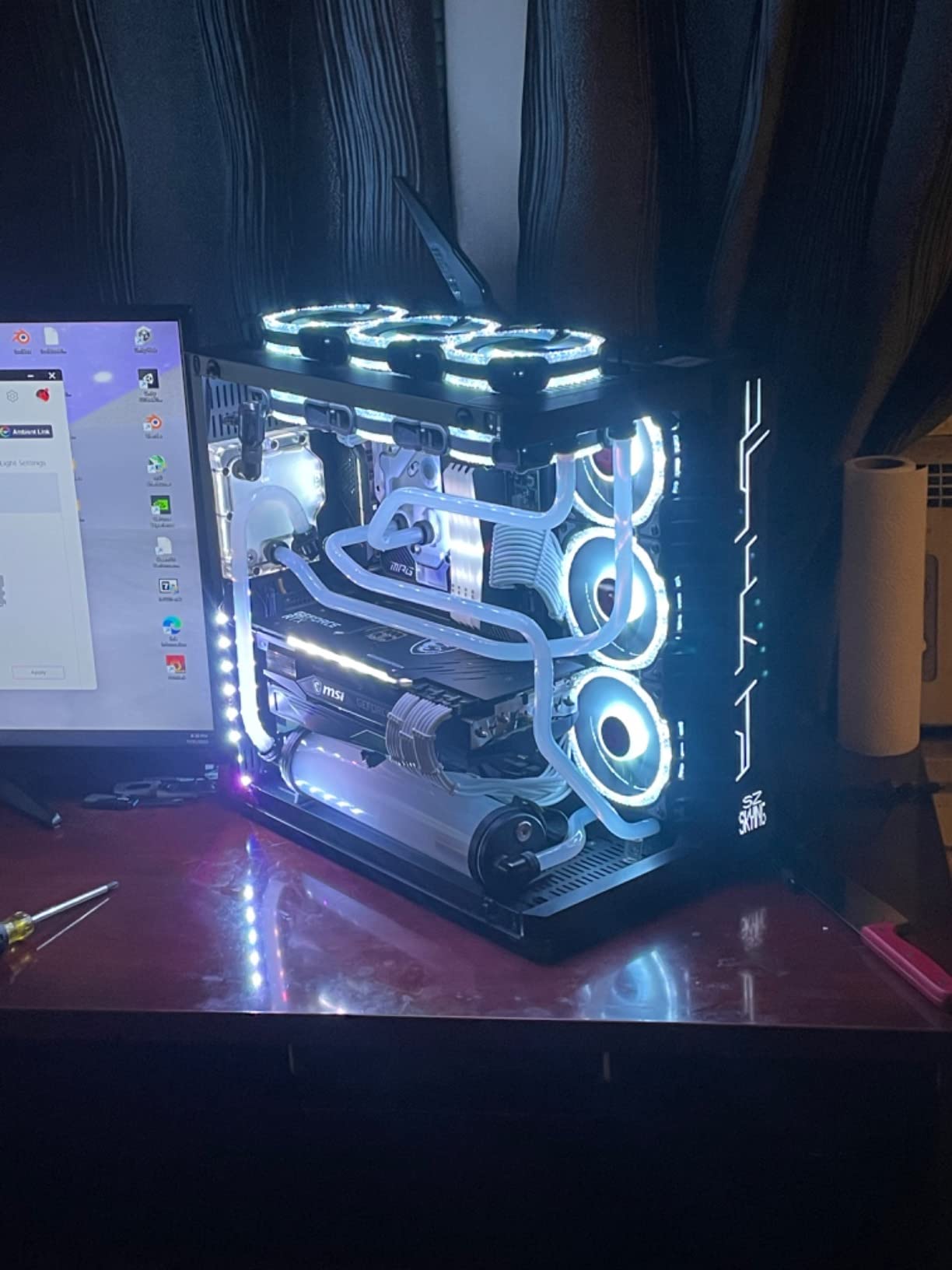 30/mo Finance SZSKYING ATX Computer Game mid Tower Gaming pc Case 3.