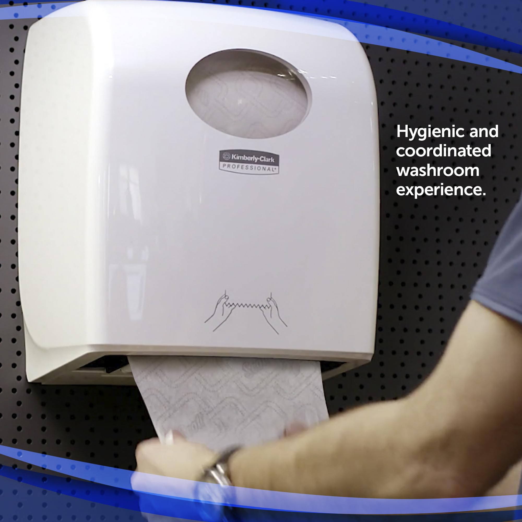 Distributeur d’essuie-Mains en Rouleaux Slimroll Aquarius 7955 – Blanc, Fixation Murale, Compact et hygiénique, Idéal pour sanitaires à Fort trafic