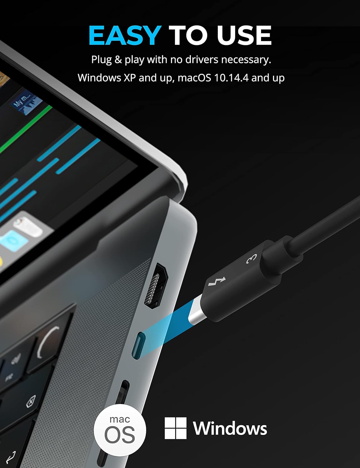 SABRENT Thunderbolt 3 & USB 3 Type C to CFexpress Card Reader (CR-T3CF)