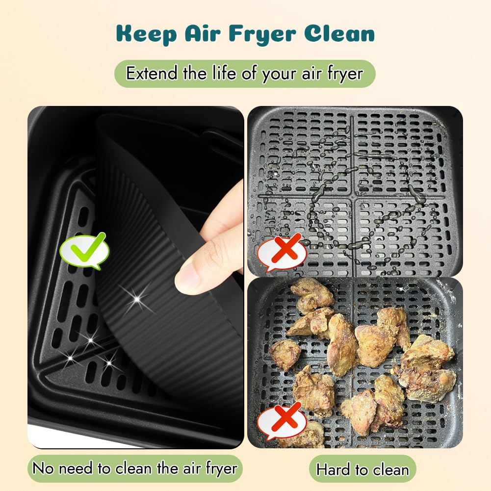 Airfryer Silikonform Zubehör für COSORI klein 2L, Chefman 2L, Midea 2L