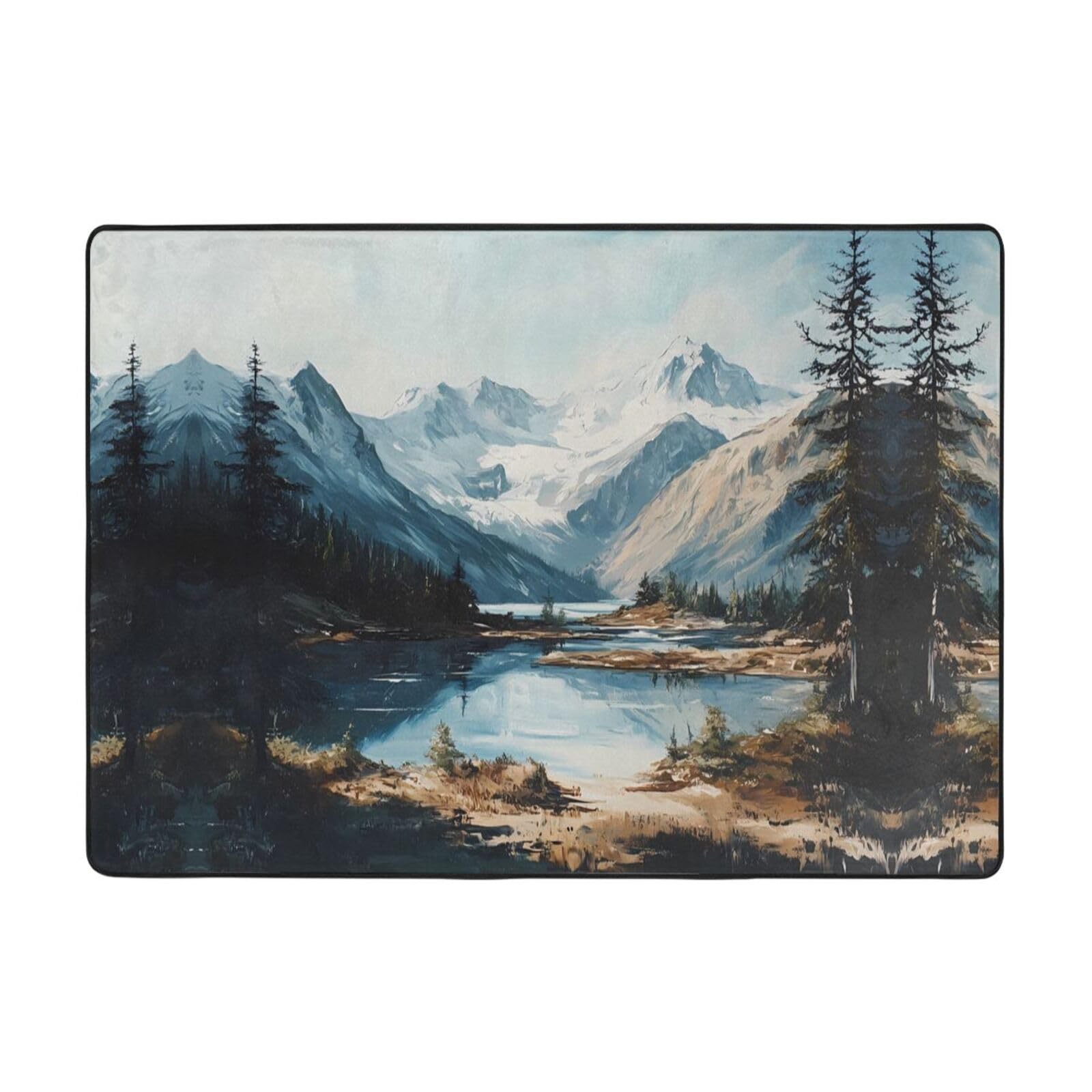Tapis de chevet Alpine Line 203 x 147 cm doux et sécurisé pour votre chambre cocooning