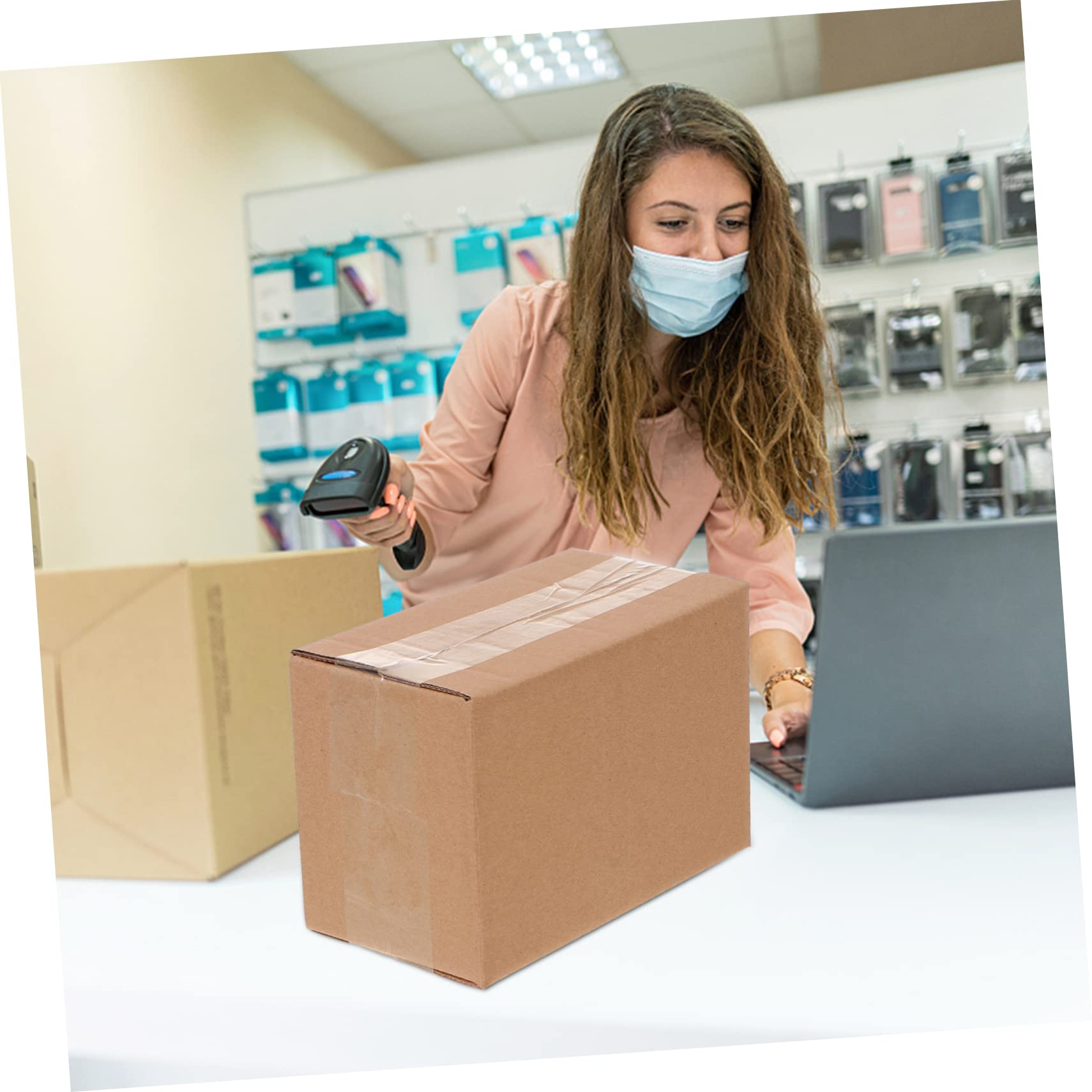 NUOBESTY Pack de 20 Cajas de Cartón Pequeñas para Envío y Embalaje, Reciclables y Reutilizables, de Papel Kraft Pared Simple, Ideales para Correo y Almacenamiento