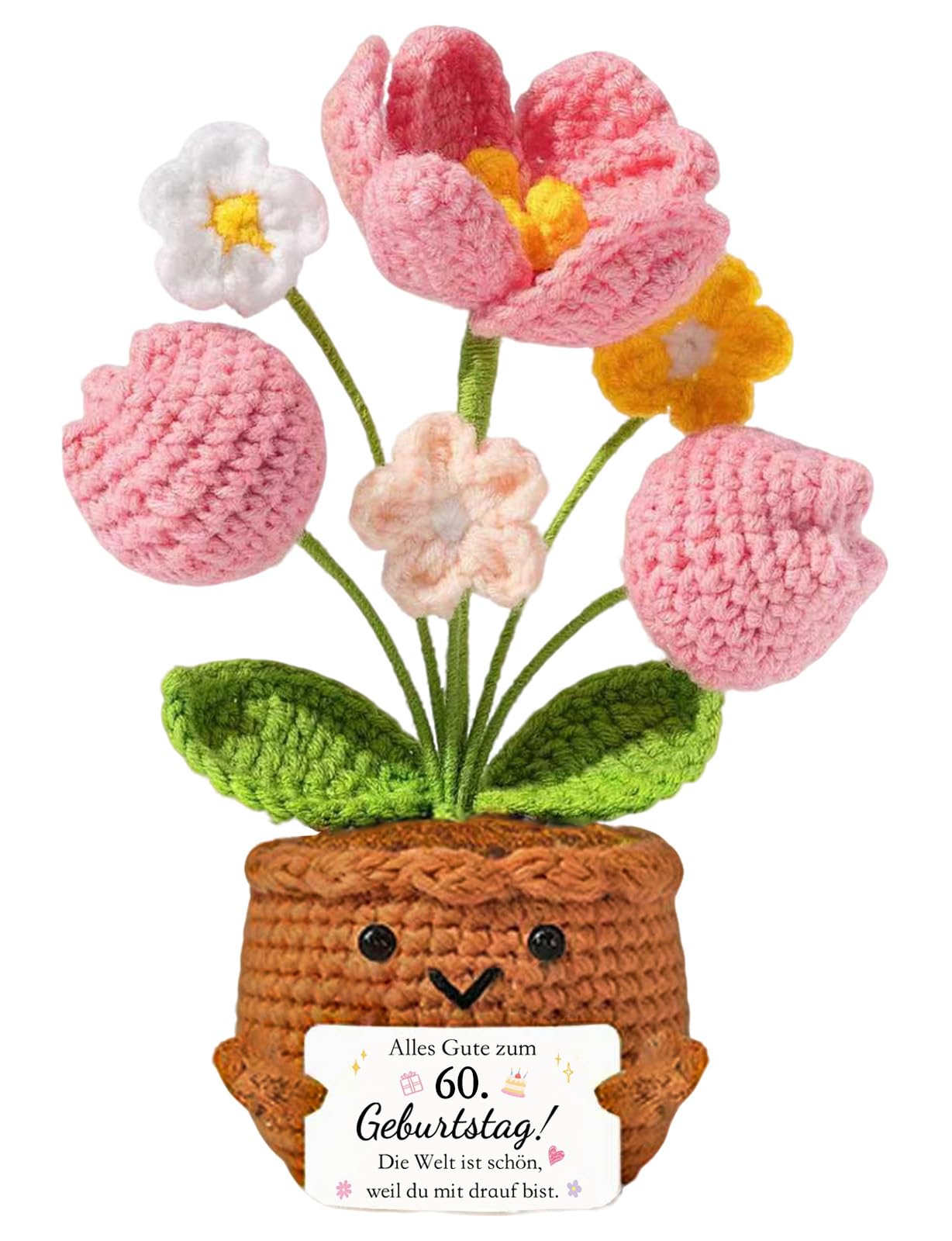 QUANMAITONG 60 Geburtstag Frau Mann, Glücksbringer Pocket Hug Deko Geschenk Zum 60 Geburtstag Frau Mann Geburtstagsgeschenk Für Frauen Mutter Schwester Ehefrau Oma (60)