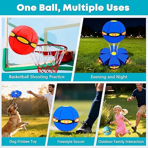 Miniatura 5 de Bola mágica, meta bola mágica, bolas mágicas que rebotan, doble forma libremente intercambiable, bolas mágicas que rebotan con 6 luces, interactiva