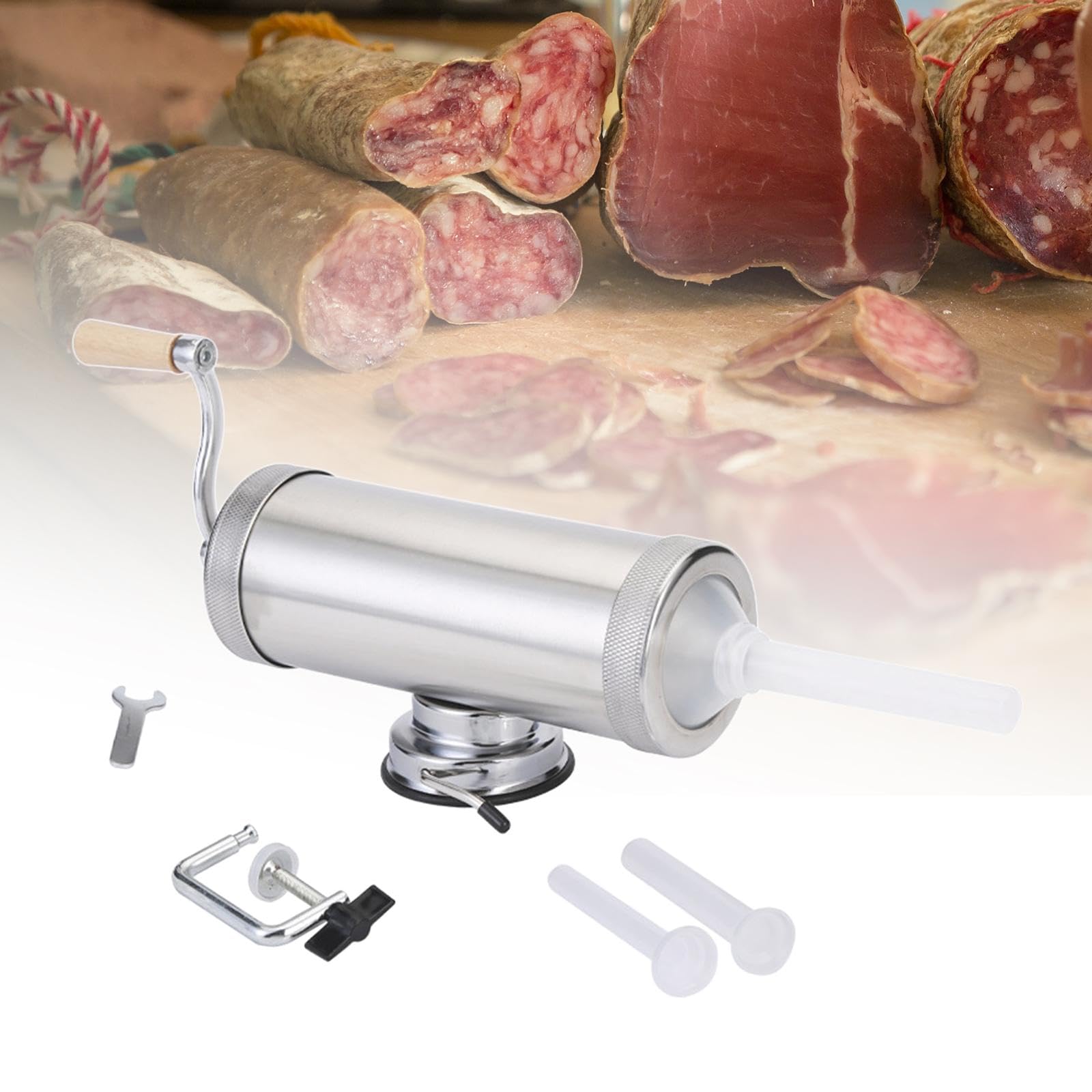 Macchina Per Salsicce Manuale Con Imbuti Per Budelli - Riempitrice Di Carne Fai Da Te