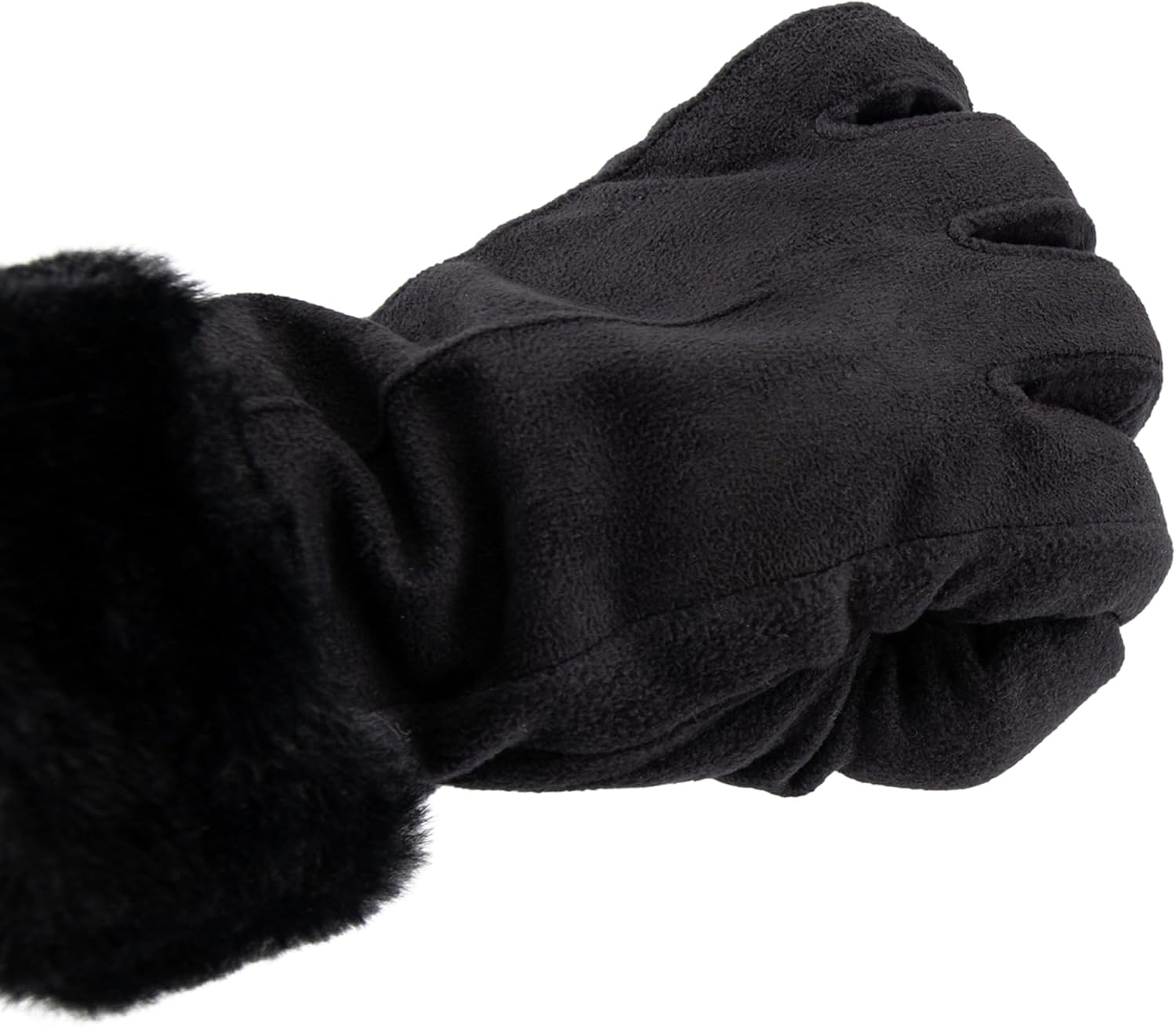 isotoner womens Water Repellent Touchscreen Stretch Mya Faux Fur Cuff Gloves - Image 6