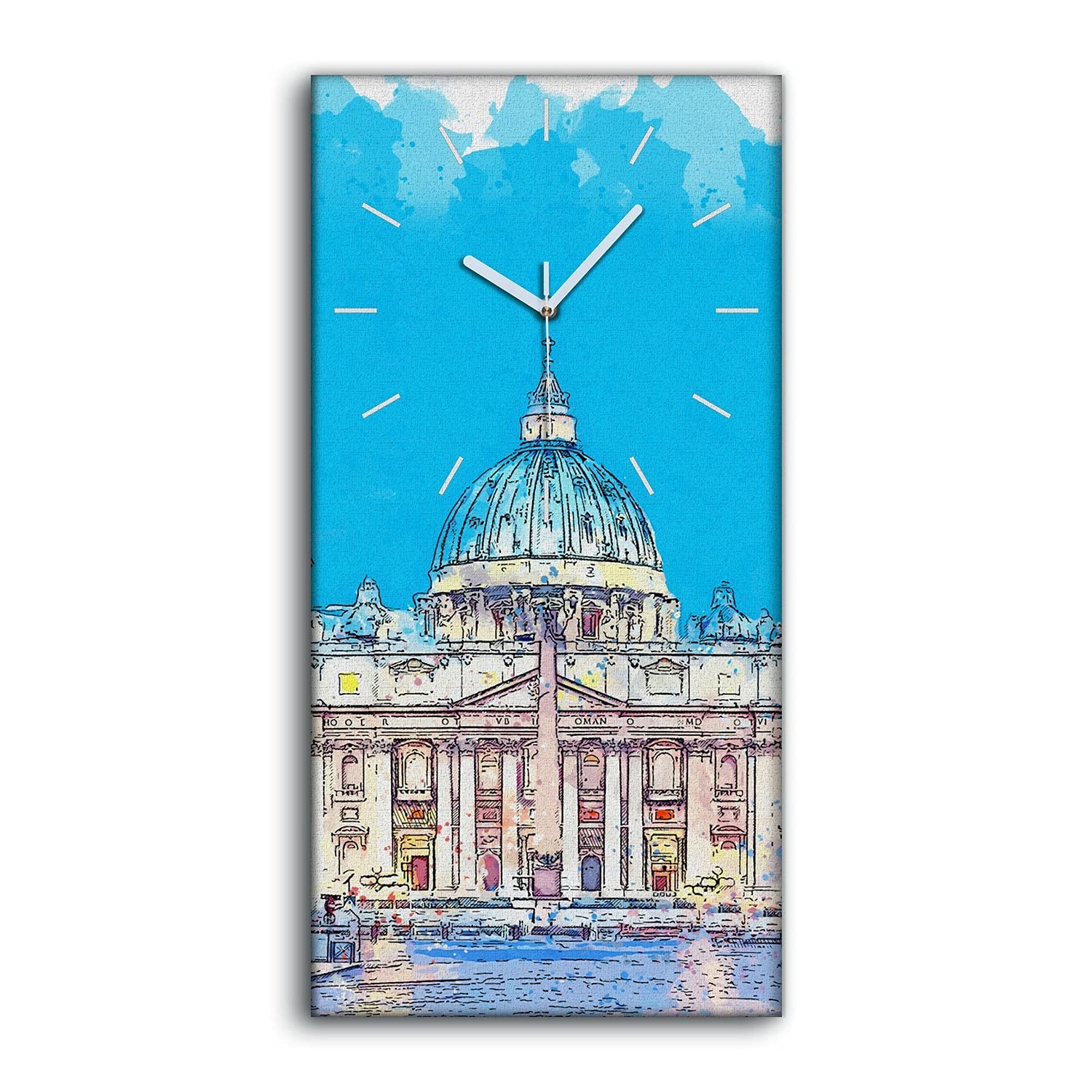 Horloge sur toile de salon pour sublimer un mur d'art moderne
