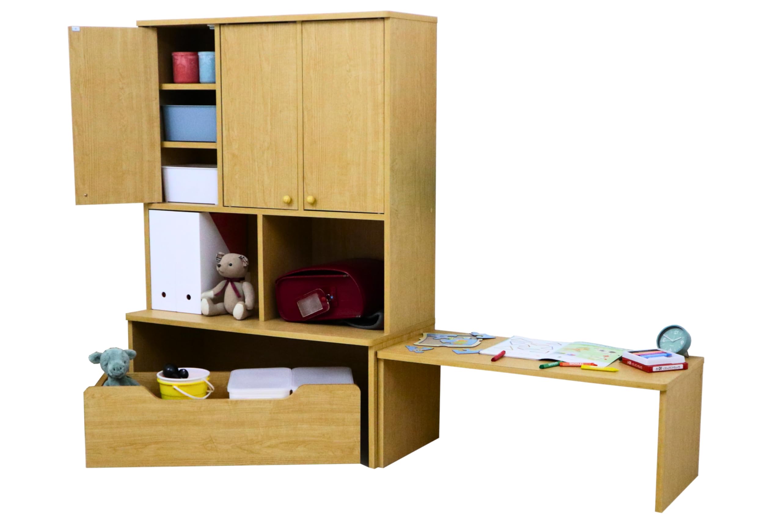 Amazon.co.jp: 【国産】eco家具 デスク付きランドセルラック3点セット 