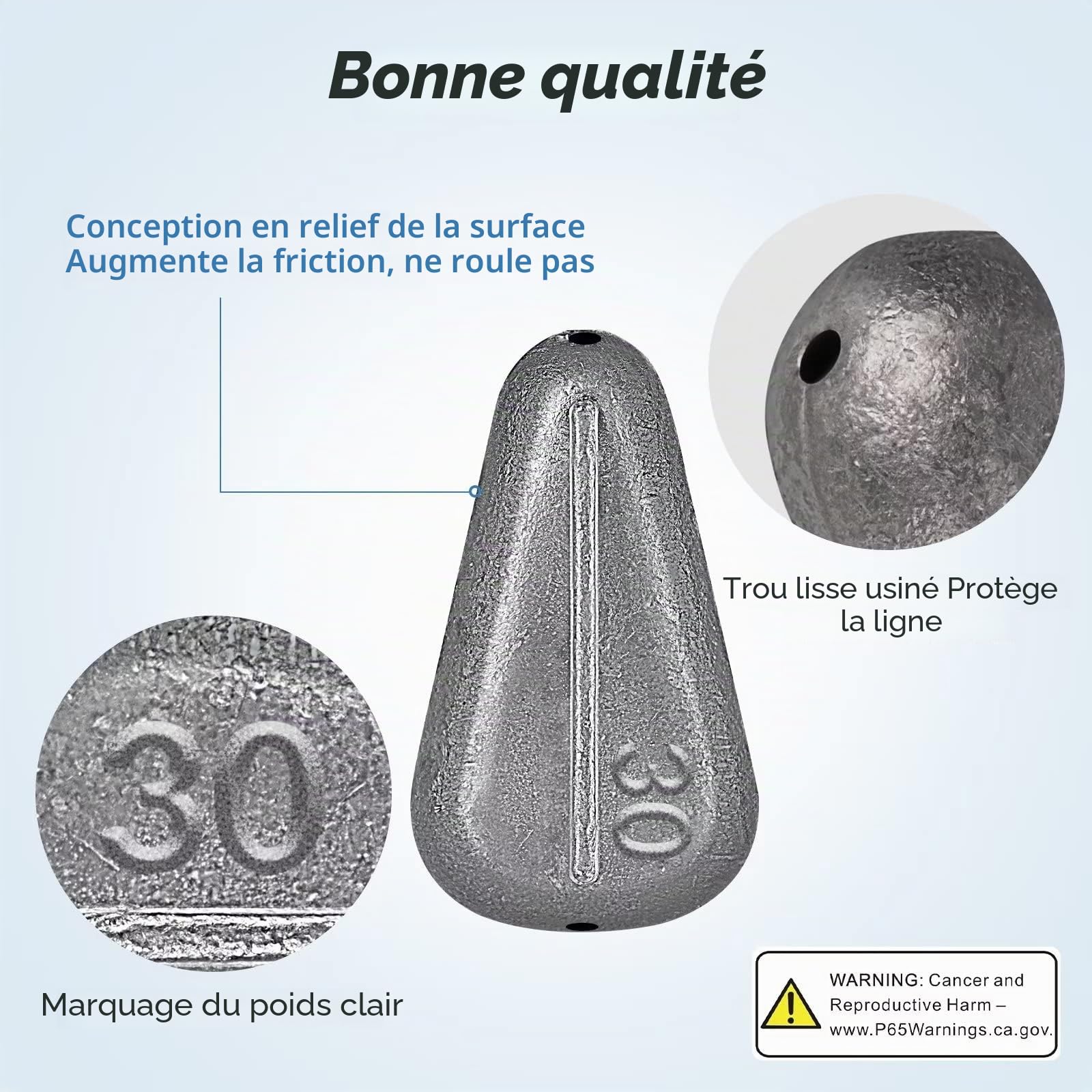 THKFISH Poids de Pêche No-Roll Sinkers Plomb Peche Mer Plombs Pas de Plombs en Ligne Plats sans Accroc 10 pièces/5 pièces