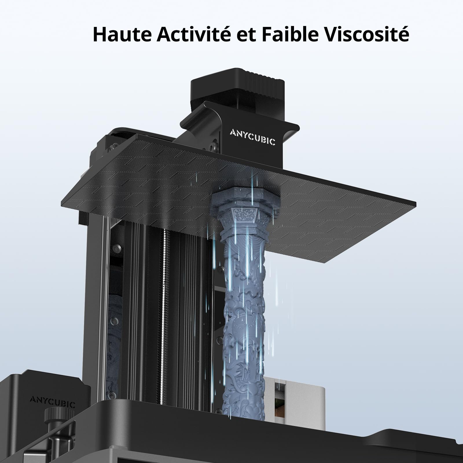 ANYCUBIC Résine Haute Vitesse 2.0 pour Imprimante 3D, Résine 3D Haute Activité, Faible Viscosité, Impression Ultra-Rapide avec l'imprimante 3D Anycubic Photon Mono M7 Pro(170 mm/h), Gris 2KG