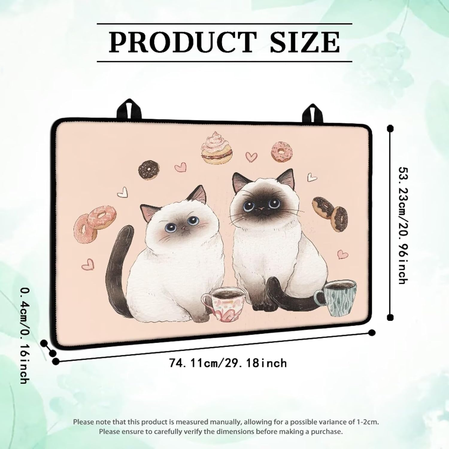 Electric Stove Cover Ceramic Glass Cooktop Protector Cover Induction Stove Top Mat Range Covers for Electric Stove Kitchen Decor Accessories, 29 x 21 Inch, Cat Dessert Coffee