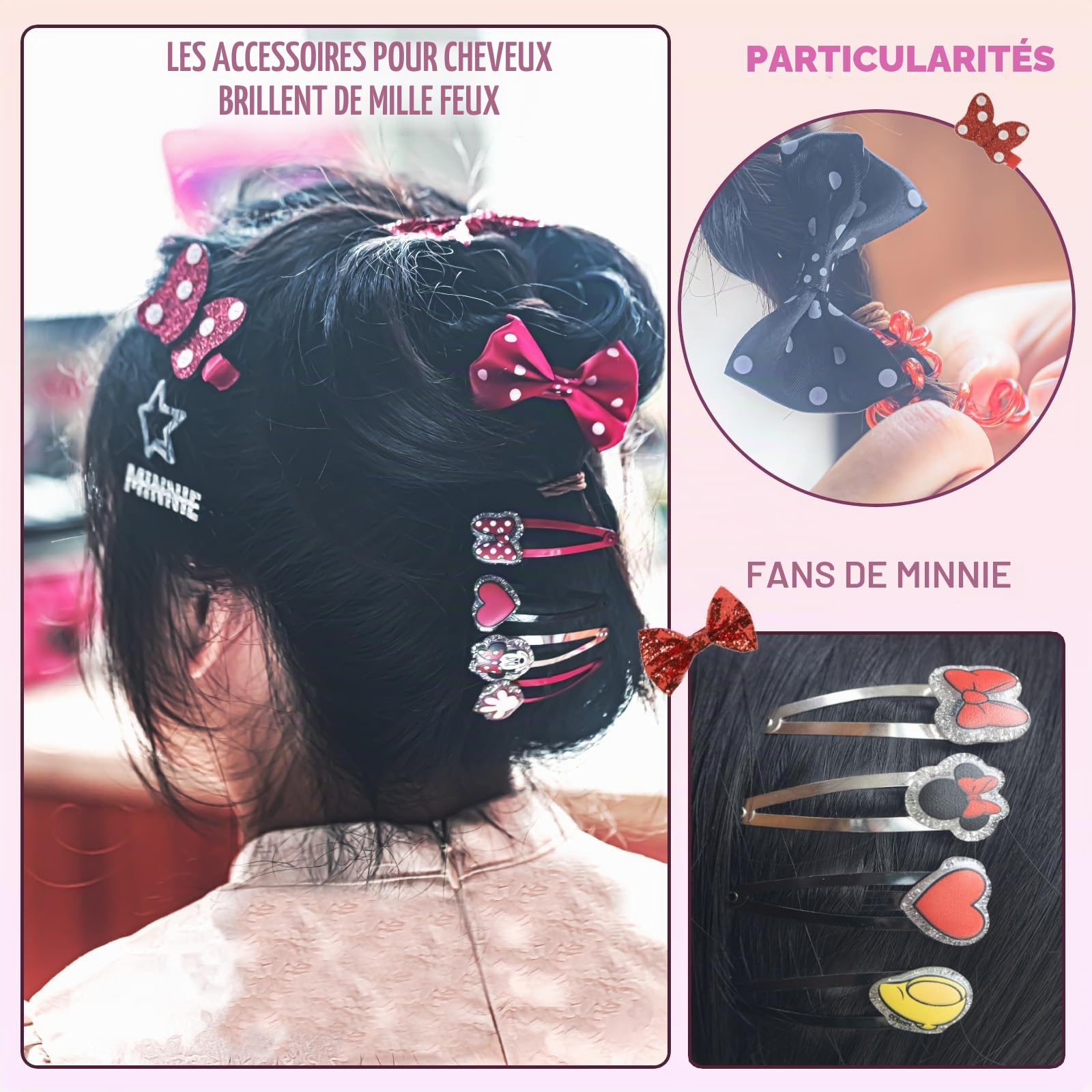 Disney Minnie Mouse Accessoires Cheveux pour Filles