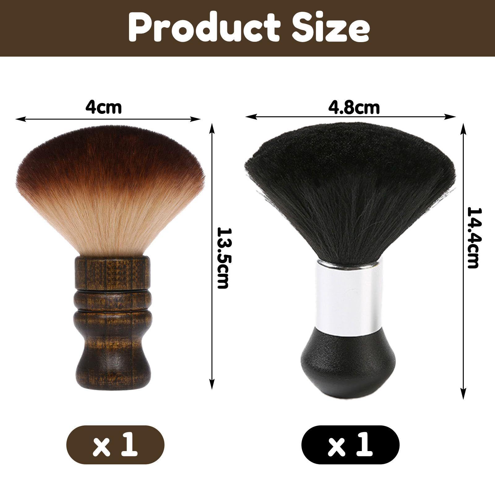 Spazzole Per Capelli Da 2 Pezzi, Strumenti Da Barbiere, Spazzole Per La Depilazione Della Polvere, Strumenti Di Pulizia, Accessori Per Parrucchiere.