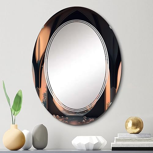 Miniatura 10 de Futristic Architecture - Espejo de tocador, espejo de baño, espejos de pared para sala de estar, dormitorio, espejo redondo, grande, 24 x 24 pies,