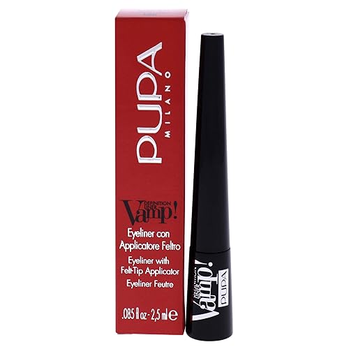 Pupa Milano Vamp! Definition Liner - Delineador de ojos con aplicador de fieltro, acabados mate y nacarado, color preciso, impecable y definido,