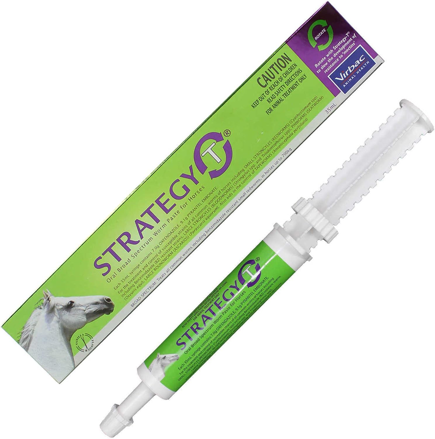 Virbac StrategyT Oral Broad Spectrum Worm Paste for Horses Health