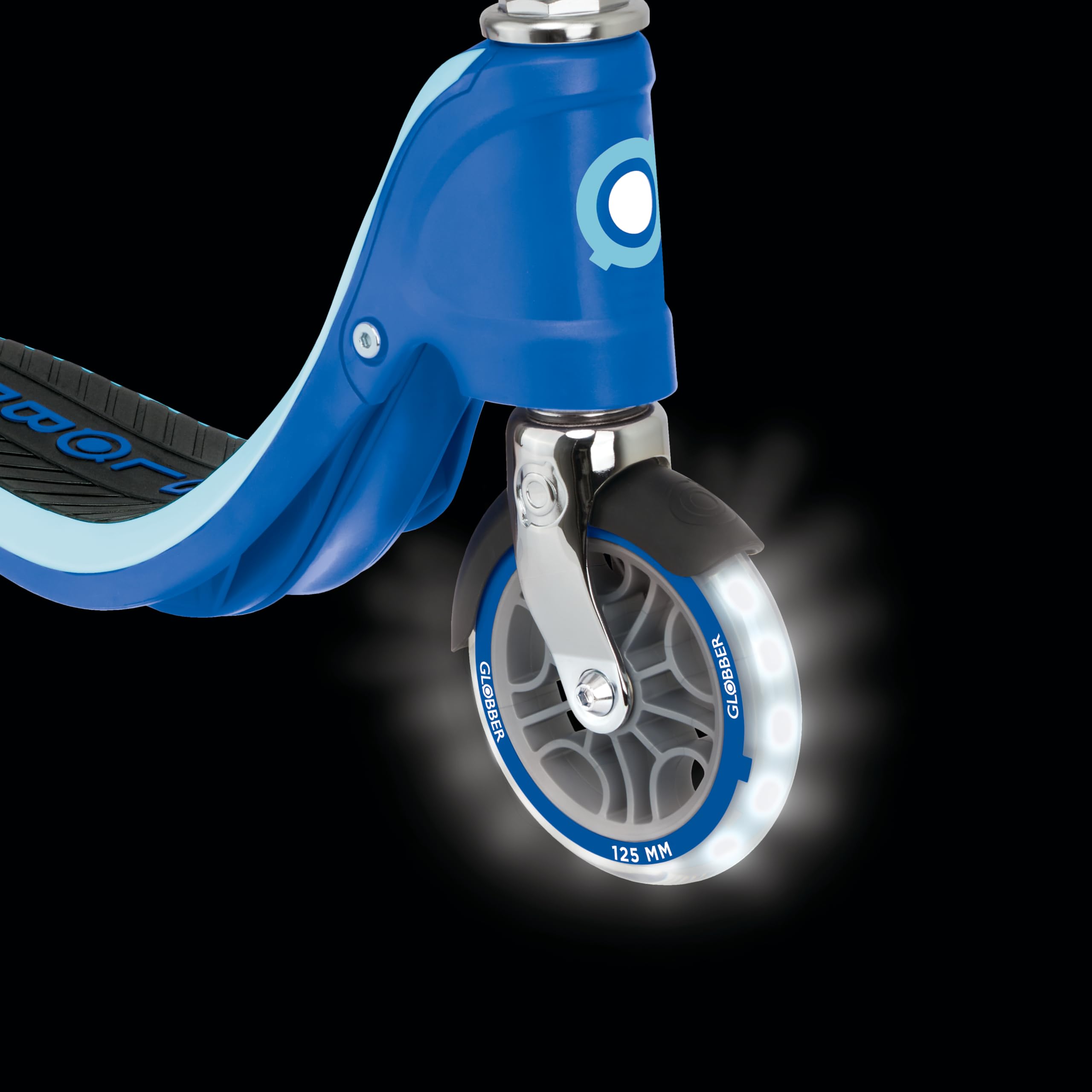 GLOBBER Flow 125 Lights – Tretroller, 125 mm, ABEC 9, höhenverstellbar, LED-Leuchtrollen
