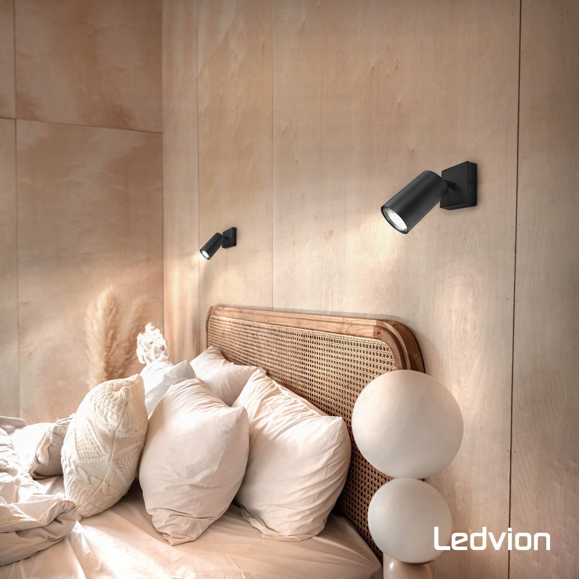 Ledvion - 10X Spots LED GU10 Dimmables Dim-Warm, 5W, 2200-3000K, 345 Lumens, Verre Complet, Économe en Énergie